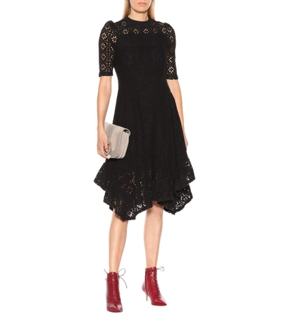 Shop See By Chloé Lace Midi Dress In Black