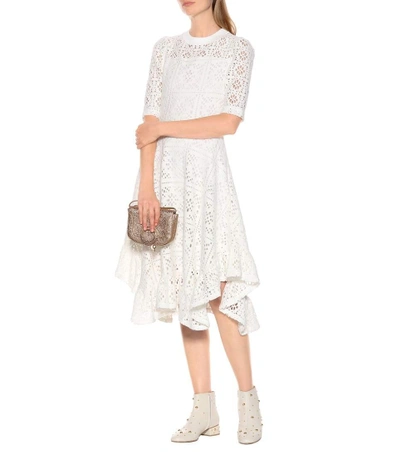 Shop See By Chloé Lace Midi Dress In White