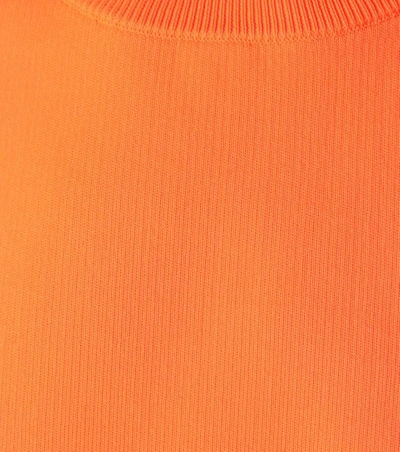 Shop Tibi Sculpted Sweater In Orange