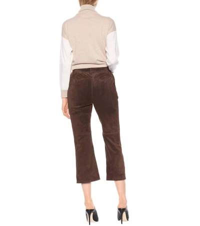 Shop Altuzarra Adler Suede Pants In Brown