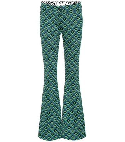 Shop Diane Von Furstenberg Jacquard Knit Flare-leg Pants In Female