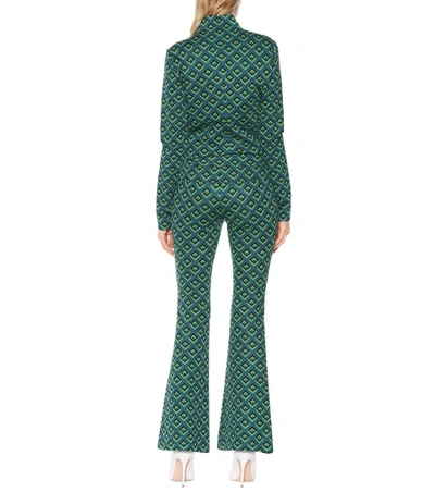 Shop Diane Von Furstenberg Jacquard Knit Flare-leg Pants In Female