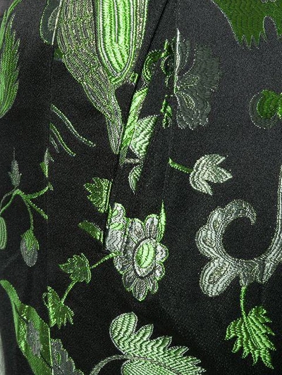 Shop Christian Pellizzari Foliage Print Palazzo Trousers In Green