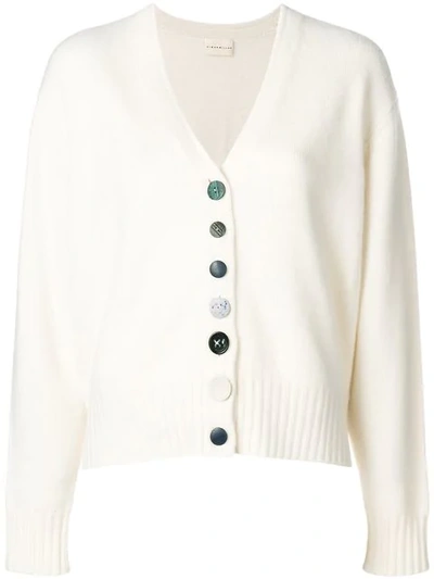 Shop Simon Miller Button V-neck Cardigan - White