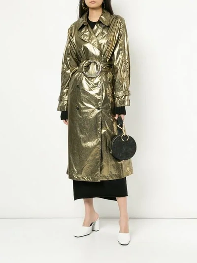 Shop Ports 1961 Metallic Belted Trench Coat