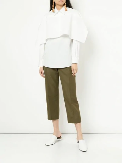 Shop Ports 1961 Layered Button-down Shirt In White