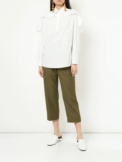 Shop Ports 1961 Layered Button-down Shirt In White