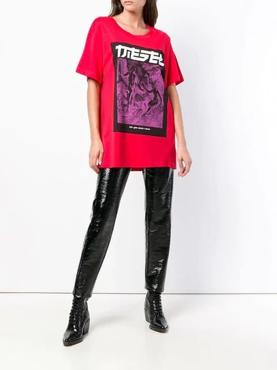 Shop Diesel T-overy T-shirt - Red