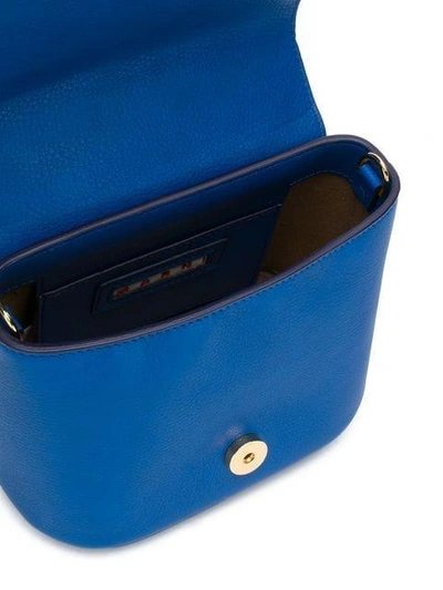 Shop Marni Pannier Shoulder Bag In Blue
