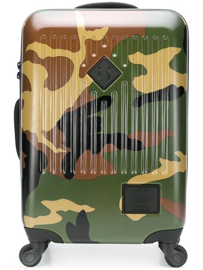 Shop Herschel Supply Co Camouflage Print Suitcase