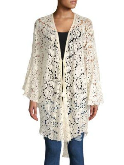 Shop Free People Tie-front Lace Topper In Ivory