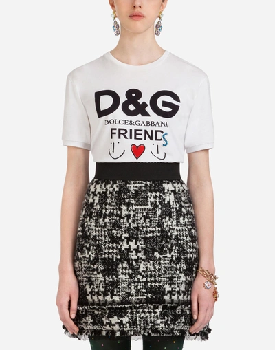 Shop Dolce & Gabbana Cotton T-shirt In White