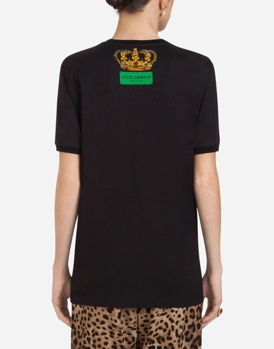 Shop Dolce & Gabbana Cotton T-shirt In Black