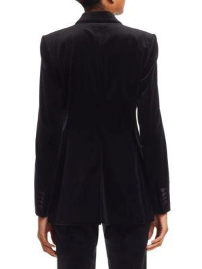 Shop Theory Velvet Tuxedo Jacket In Black