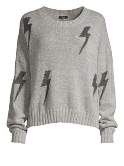 Shop Rails Perci Lurex Lightning Bolt Sweater In Heather Grey