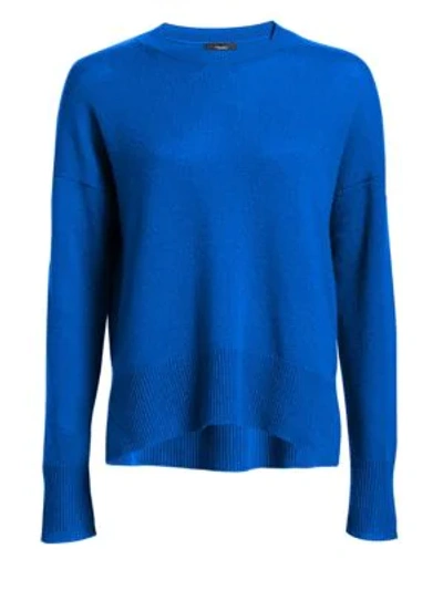 Shop Theory Karenia Cashmere Knit Top In Metal Blue
