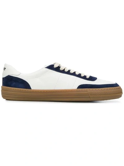 Rov Leather Low Top Sneakers In White,navy | ModeSens