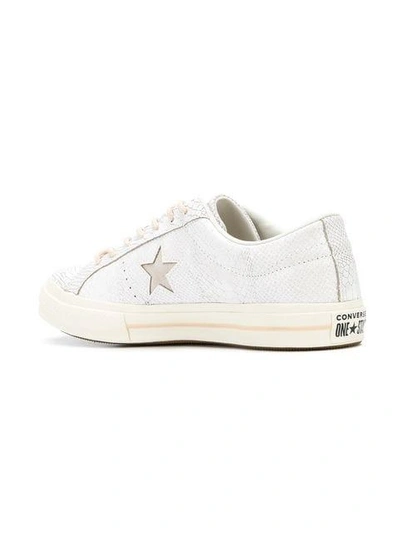 Shop Converse One Star Alligator Embossed Sneakers - White