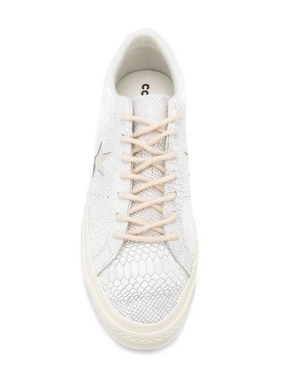 Shop Converse One Star Alligator Embossed Sneakers - White