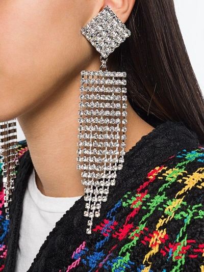 Shop Alessandra Rich Faba Statement Earrings In Metallic