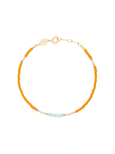 Shop Anni Lu Orange And Blue Peppy Gold Plated Bracelet