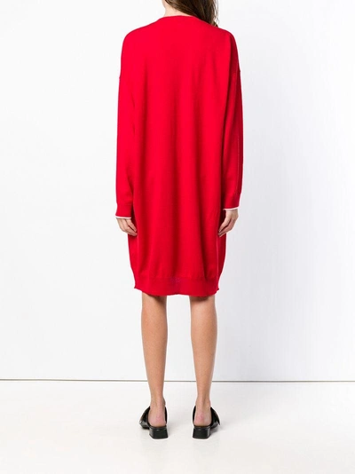 Shop Ports 1961 Round Neck Sweater Dress In Red