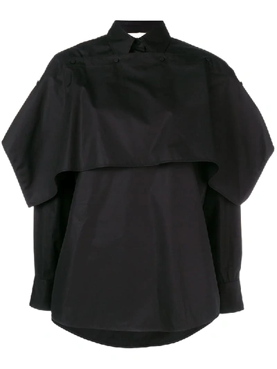 Shop Ports 1961 Layered Collared Shirt In Black