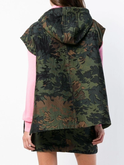 Shop Ports 1961 Camouflage Sleeveless Jacket In Green