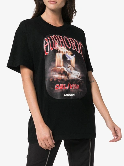 Shop Ambush 'euphoric' T-shirt In Black