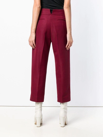 Shop Ports 1961 Cropped Tailored Trousers In Red
