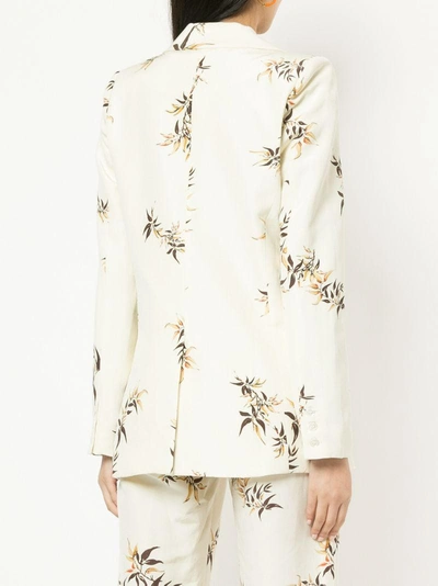 Shop Matin Madryn Bamboo Print Suit Jacket In Neutrals