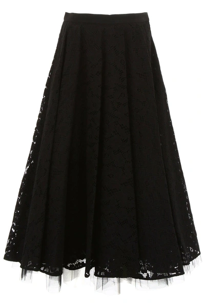 Shop Max Mara Lace Skirt In Black