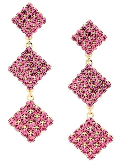 Shop Alessandra Rich Faba Drop Earrings - Pink