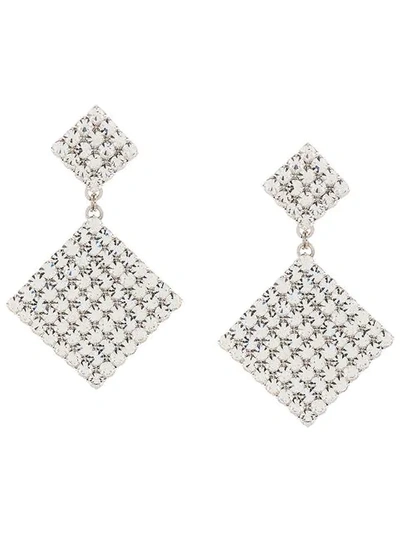 Shop Alessandra Rich Faba Drop Earrings - Metallic