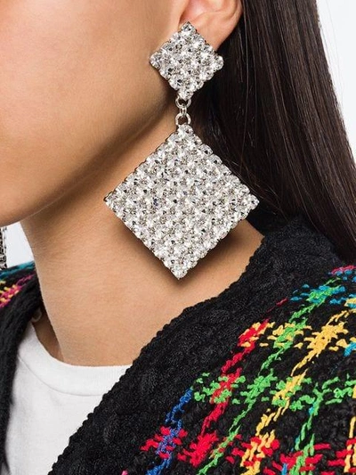 Shop Alessandra Rich Faba Drop Earrings - Metallic