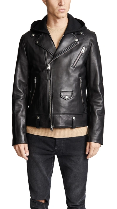 Shop Mackage Magnus Leather Jacket In Black