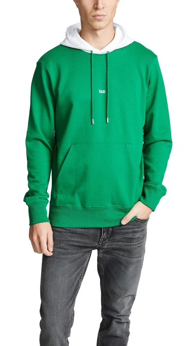 Shop Helmut Lang Tokyo Taxi Hoodie In Green/white