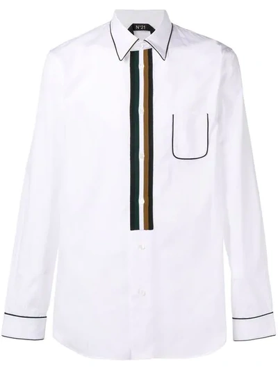 Shop N°21 Contour Striped Shirt In White