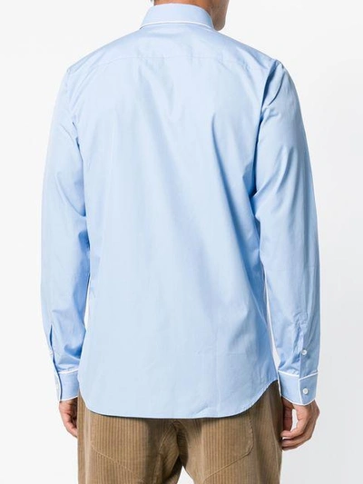 Shop N°21 Nº21 Contour Striped Classic Shirt - Blue