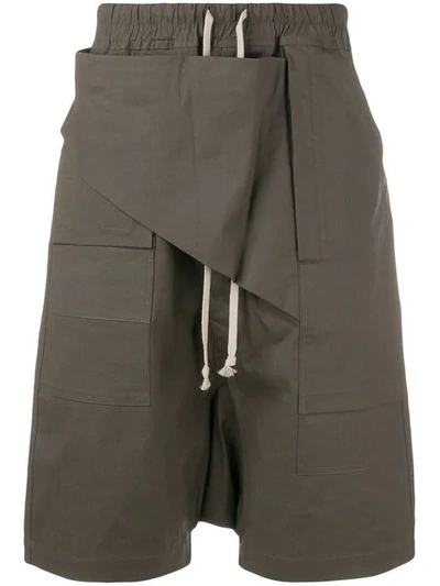 Shop Rick Owens Drkshdw Drawstring Drop-crotch Shorts - Grey