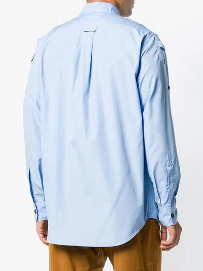 Shop N°21 Quilted Shoulder Shirt In Blue