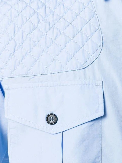 Shop N°21 Quilted Shoulder Shirt In Blue