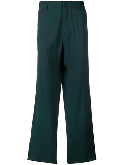 Shop N°21 Striped Loose Trousers In Green