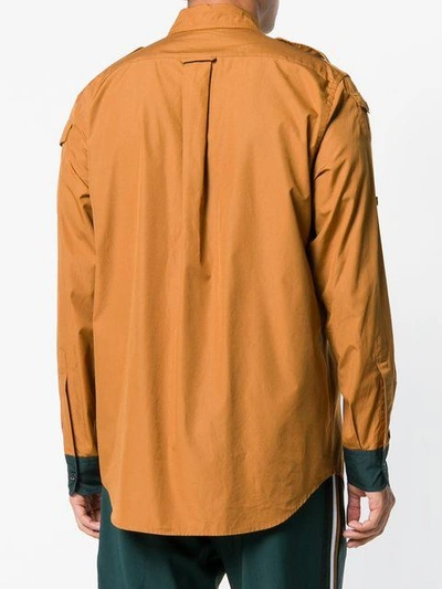 Shop N°21 Contrast Panel Shirt In Yellow