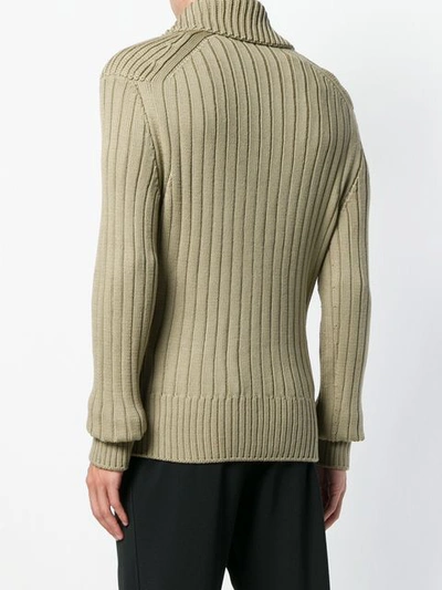 Shop Tom Ford Ribbed Cardigan - Neutrals