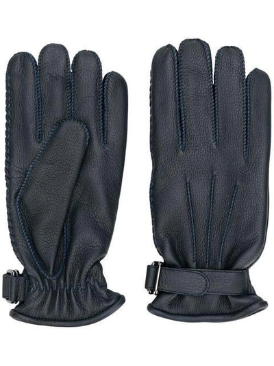 Shop Giorgio Armani Gloves - Blue