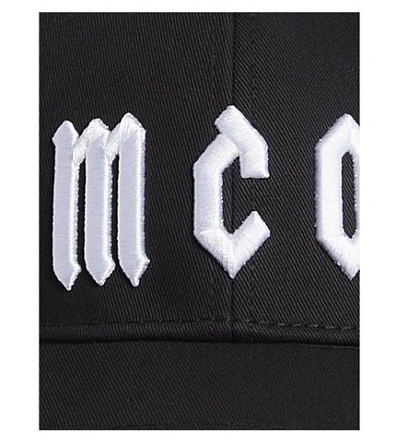 Shop Mcq By Alexander Mcqueen Logo Cotton Baseball Cap In Black White