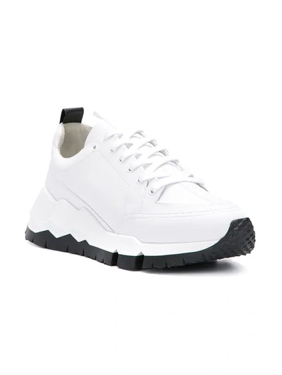 Shop Pierre Hardy Street Life Sneakers In White