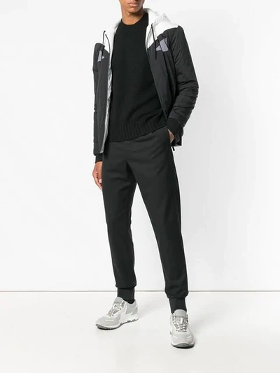 Shop Fendi Reversible Hooded Windbreaker Jacket - White