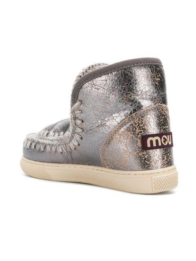 Shop Mou Whipstitched Ankle Boots In Mfcam Mfcam